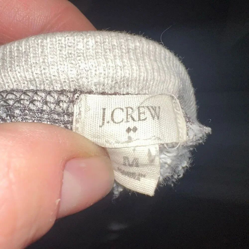 J Crew terry cloth gray cropped minimalist M sweatshirt - Picture 3 of 3